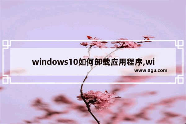 windows10如何卸载应用程序,win10卸载系统应用