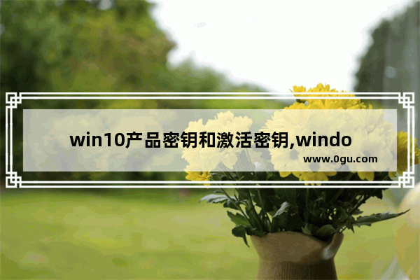 win10产品密钥和激活密钥,windows10产品密钥有什么用