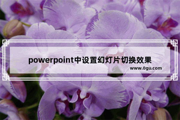 powerpoint中设置幻灯片切换效果,在powerpoint2010中如何为幻灯片设置切换效果