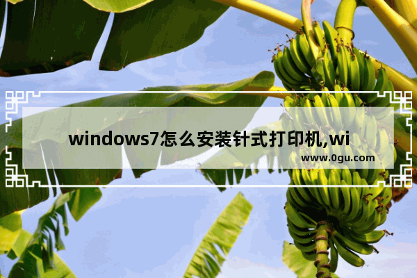 windows7怎么安装针式打印机,win10针式打印机设置