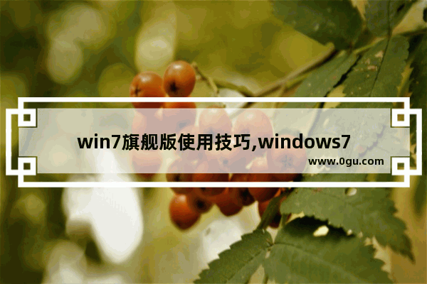 win7旗舰版使用技巧,windows7小技巧