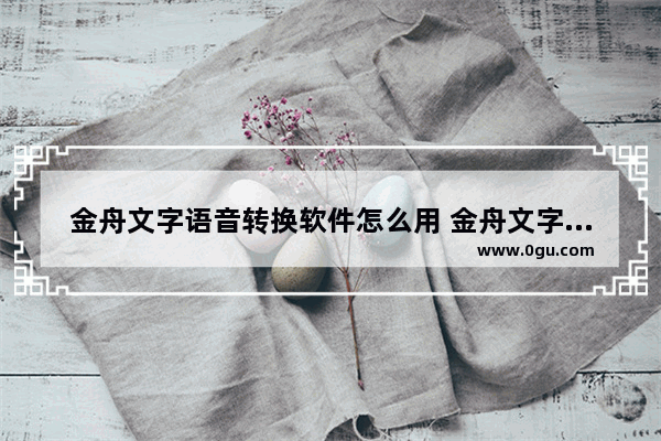 金舟文字语音转换软件怎么用 金舟文字语音转换软件使用方法