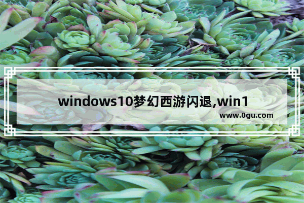 windows10梦幻西游闪退,win10玩梦幻西游闪退