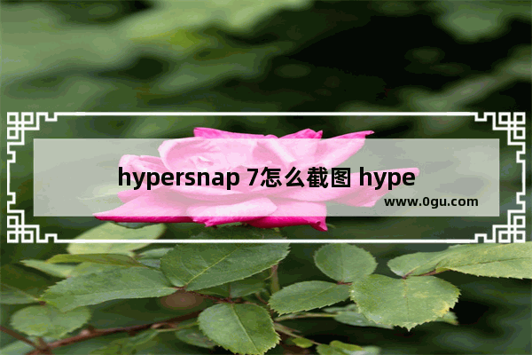 hypersnap 7怎么截图 hypersnap 7截图的方法