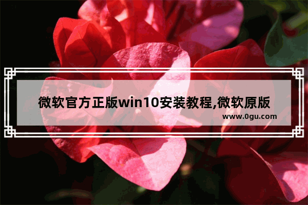 微软官方正版win10安装教程,微软原版windows10系统安装教程