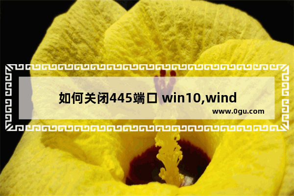 如何关闭445端口 win10,windows10怎么关闭445端口