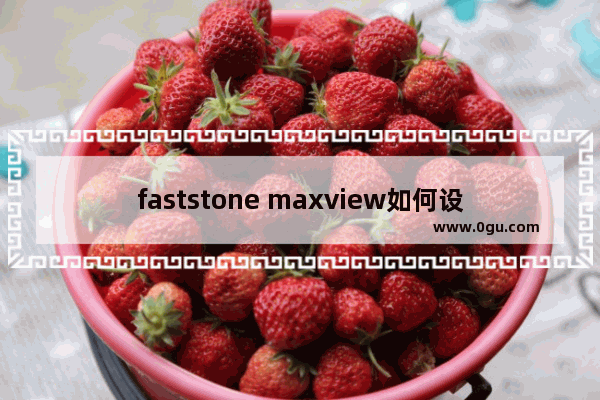 faststone maxview如何设置幻灯片过渡效果 faststone maxview设置幻灯片过渡效果的方法