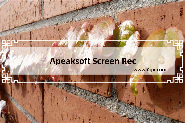 Apeaksoft Screen Recorder录制音频的方法 Apeaksoft Screen Recorder如何录制音频