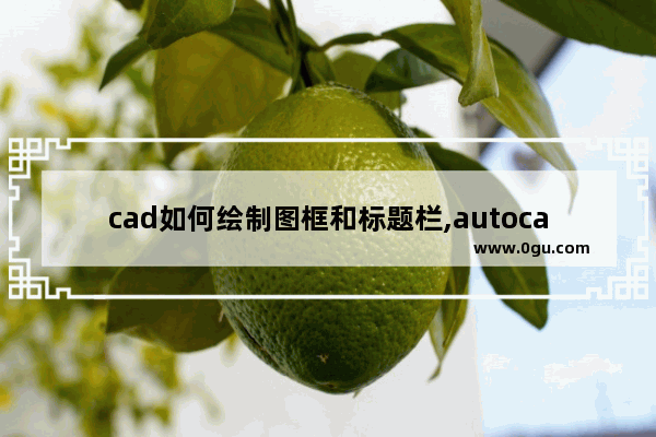 cad如何绘制图框和标题栏,autocad绘制图框标题栏尺寸要求