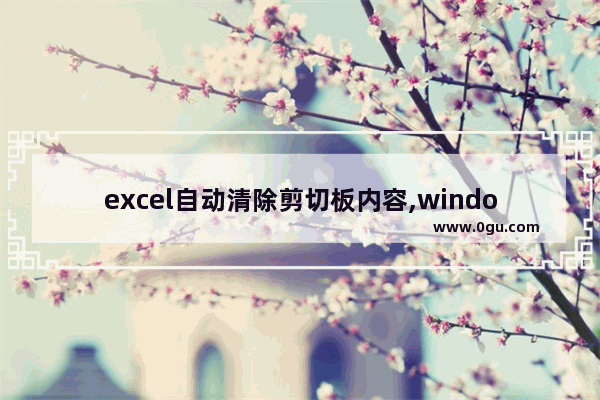 excel自动清除剪切板内容,windows10剪切板怎么使用