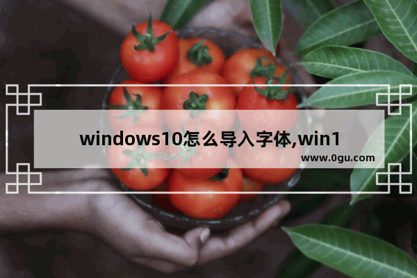 windows10怎么导入字体,win10系统怎么导入字体