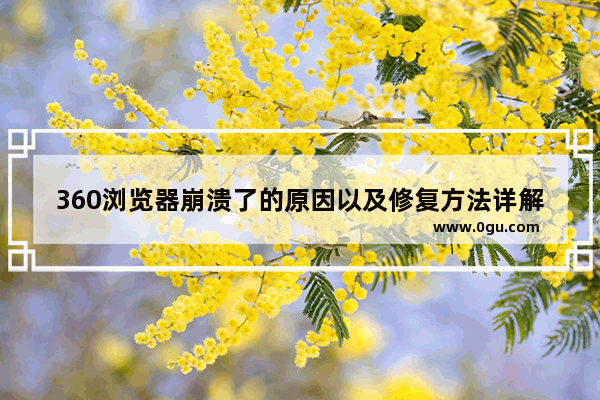 360浏览器崩溃了的原因以及修复方法详解图,360浏览器崩溃了的原因以及修复方法详解视频