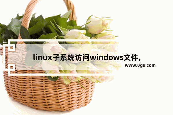 linux子系统访问windows文件,windows访问linux文件