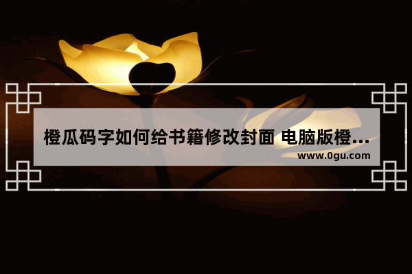 橙瓜码字如何给书籍修改封面 电脑版橙瓜码字给书籍修改封面的方法