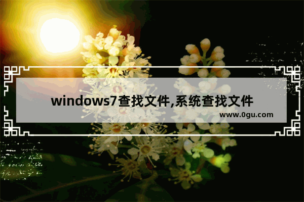 windows7查找文件,系统查找文件