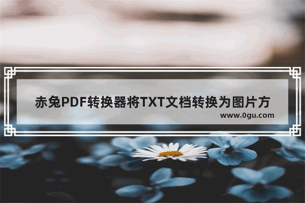 赤兔PDF转换器将TXT文档转换为图片方法 赤兔PDF转换器如何将TXT文档转换为图片