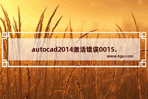 autocad2014激活错误0015.111,autocad2016激活错误0015.111