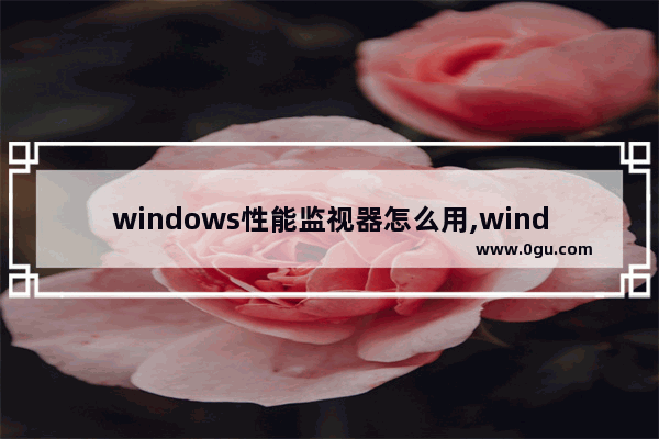 windows性能监视器怎么用,windows系统性能监视器