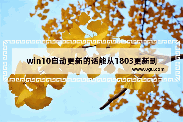 win10自动更新的话能从1803更新到1809吗 ,windows10 1809版本 1