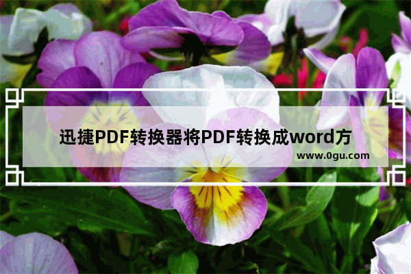 迅捷PDF转换器将PDF转换成word方法 迅捷PDF转换器如何将PDF转换成word