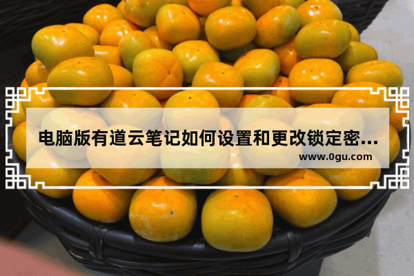 电脑版有道云笔记如何设置和更改锁定密码 电脑版有道云笔记设置和更改锁定密码的方法