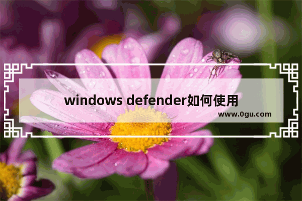 windows defender如何使用,需在windows defender中执行的操作