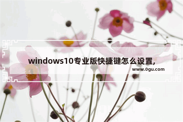 windows10专业版快捷键怎么设置,Windows10常用快捷键