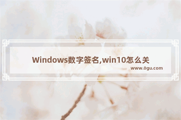 Windows数字签名,win10怎么关闭数字签名