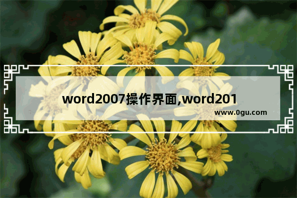 word2007操作界面,word2010界面详细介绍