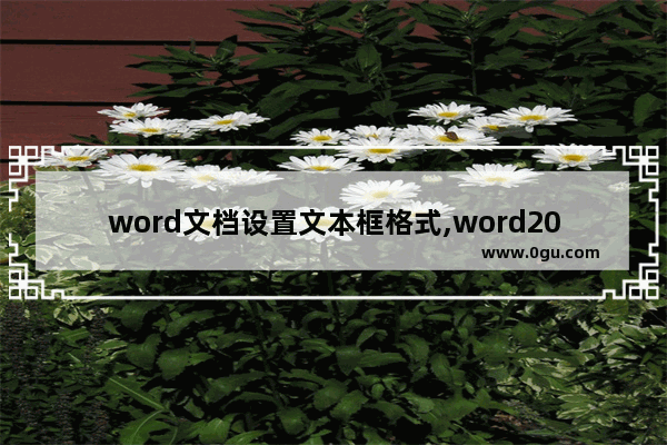 word文档设置文本框格式,word2013文本框格式设置