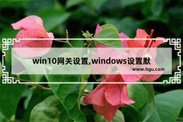 win10网关设置,windows设置默认网关