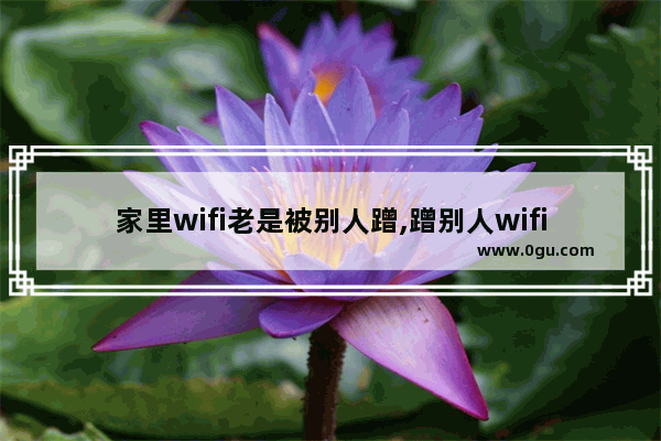 家里wifi老是被别人蹭,蹭别人wifi会被发现吗