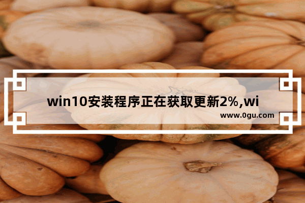 win10安装程序正在获取更新2%,win10安装程序正在获取更新