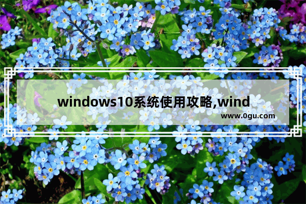 windows10系统使用攻略,windows10基本操作