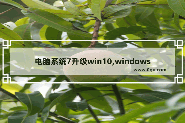 电脑系统7升级win10,windows 7升级windows