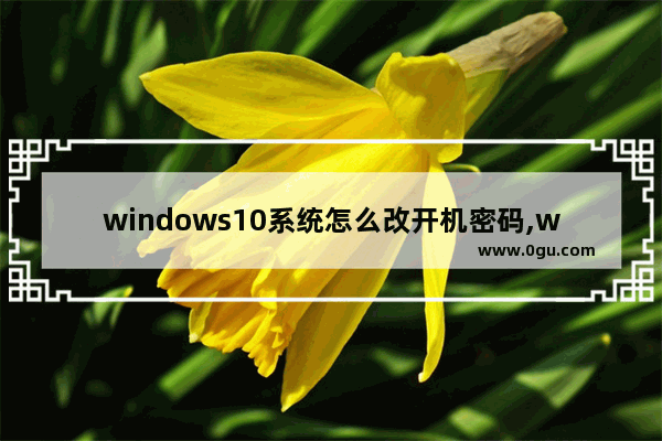 windows10系统怎么改开机密码,windows10系统在哪里改开机密码