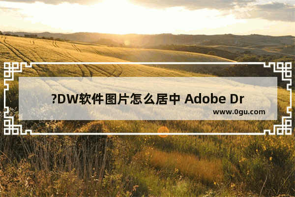 ?DW软件图片怎么居中 Adobe Dreamweaver中设置图片水平居中的方法教程