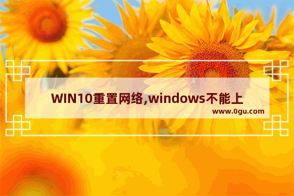 WIN10重置网络,windows不能上网 重置协议