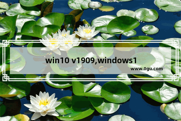 win10 v1909,windows10V1903