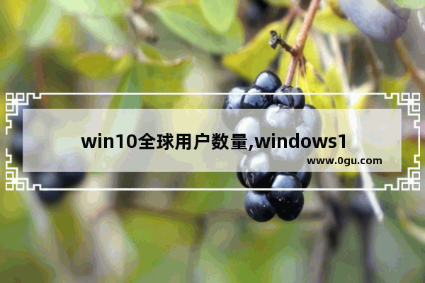 win10全球用户数量,windows10市场份额