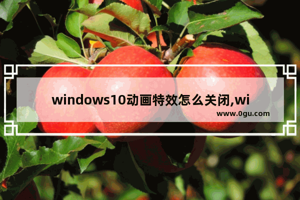 windows10动画特效怎么关闭,win10关闭不必要的动画