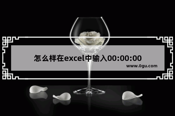 怎么样在excel中输入00:00:00 WPS Excel中设置00:00:00时间格式的方法