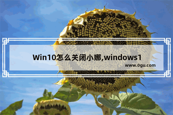 Win10怎么关闭小娜,windows10小娜怎么关