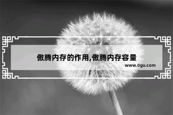 傲腾内存的作用,傲腾内存容量