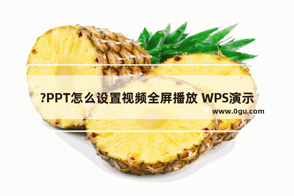 ?PPT怎么设置视频全屏播放 WPS演示文稿电脑版设置视频全屏播放的方法教程