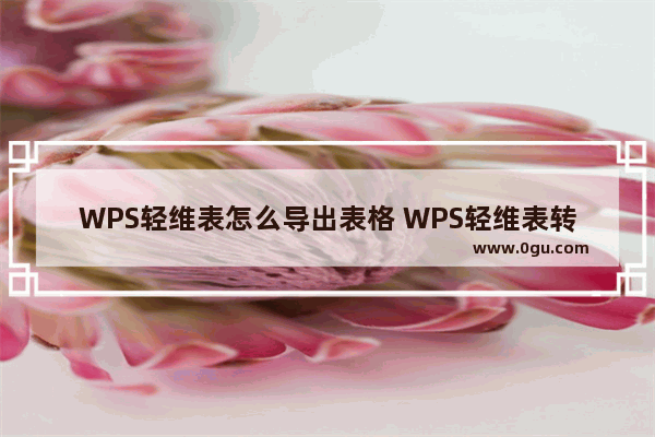 WPS轻维表怎么导出表格 WPS轻维表转换成在线表格的方法