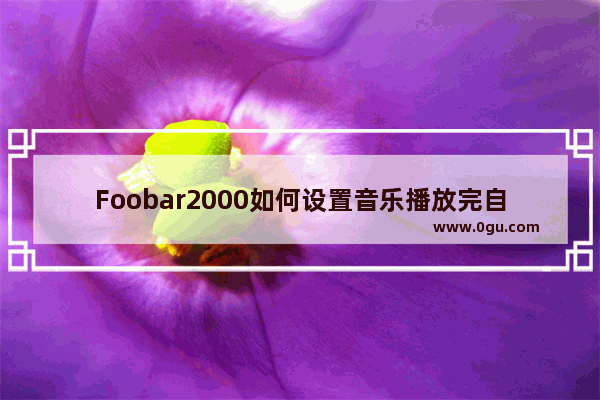 Foobar2000如何设置音乐播放完自动停止播放