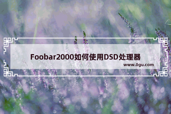 Foobar2000如何使用DSD处理器