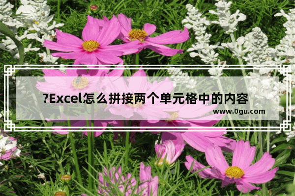 ?Excel怎么拼接两个单元格中的内容 ?Excel拼接两个单元格中的内容方法