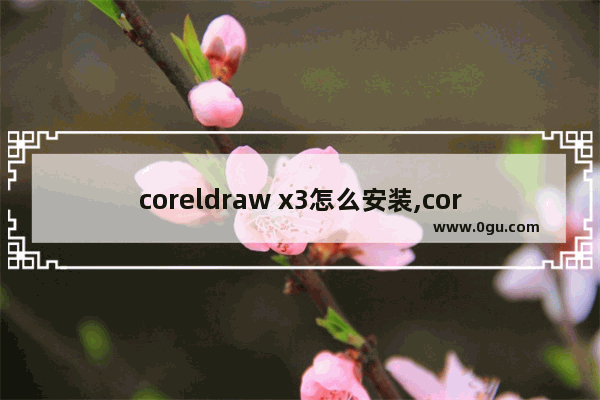 coreldraw x3怎么安装,coreldraw x3自学教程